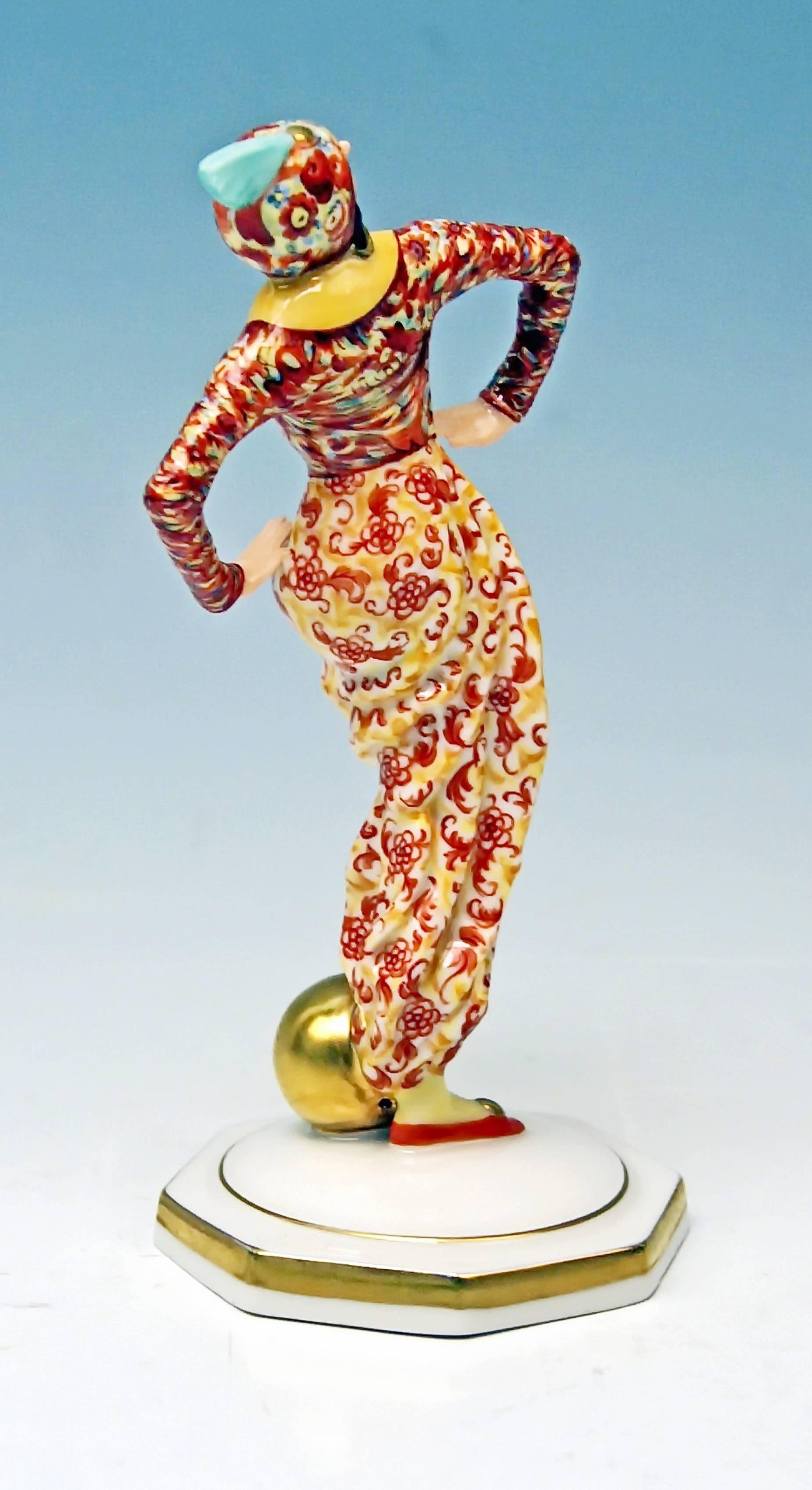 Glazed Hutschenreuther Oriental Lady Dancer Constantin Holzer-Defanti Germany 1926-1930