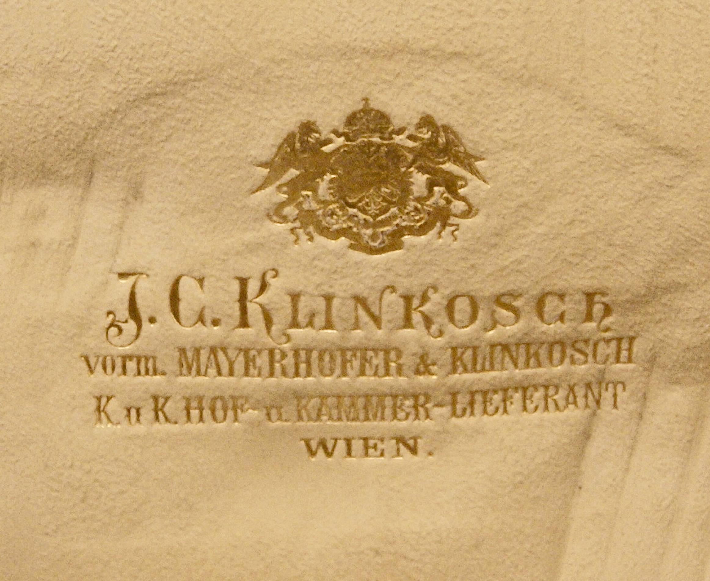 Wunderschönes Wiener Besteckservice / Besteck / Tafelgeschirr bestehend aus 51 Teilen. Elegantestes Design = so genannte 'SPATENFORM' / gepunzt von KLINKOSCH (Wien / Österreich):: um 1900. 
Das Besteck ist in der Tat von elegantem