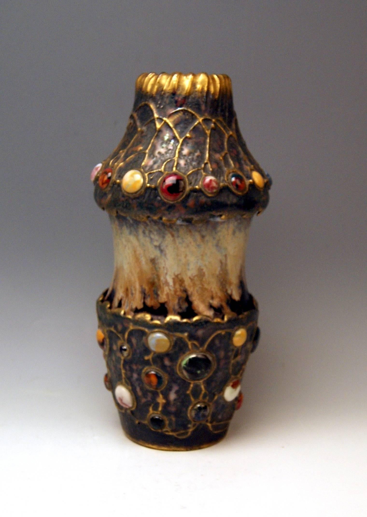 Austrian  Vase Amphora Austria Art Nouveau Bohemia Teplitz Ceramics made circa 1905