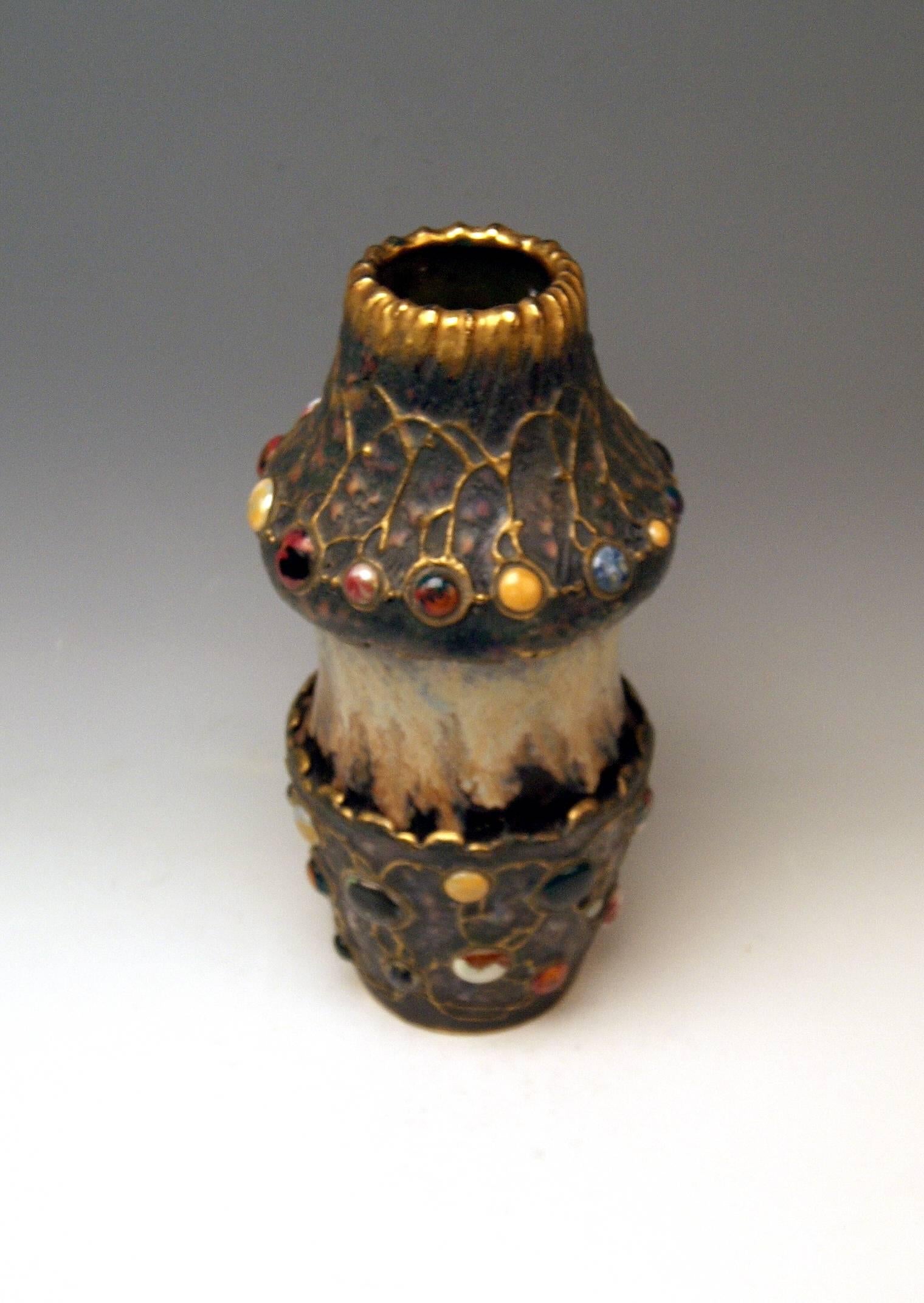 Glazed  Vase Amphora Austria Art Nouveau Bohemia Teplitz Ceramics made circa 1905