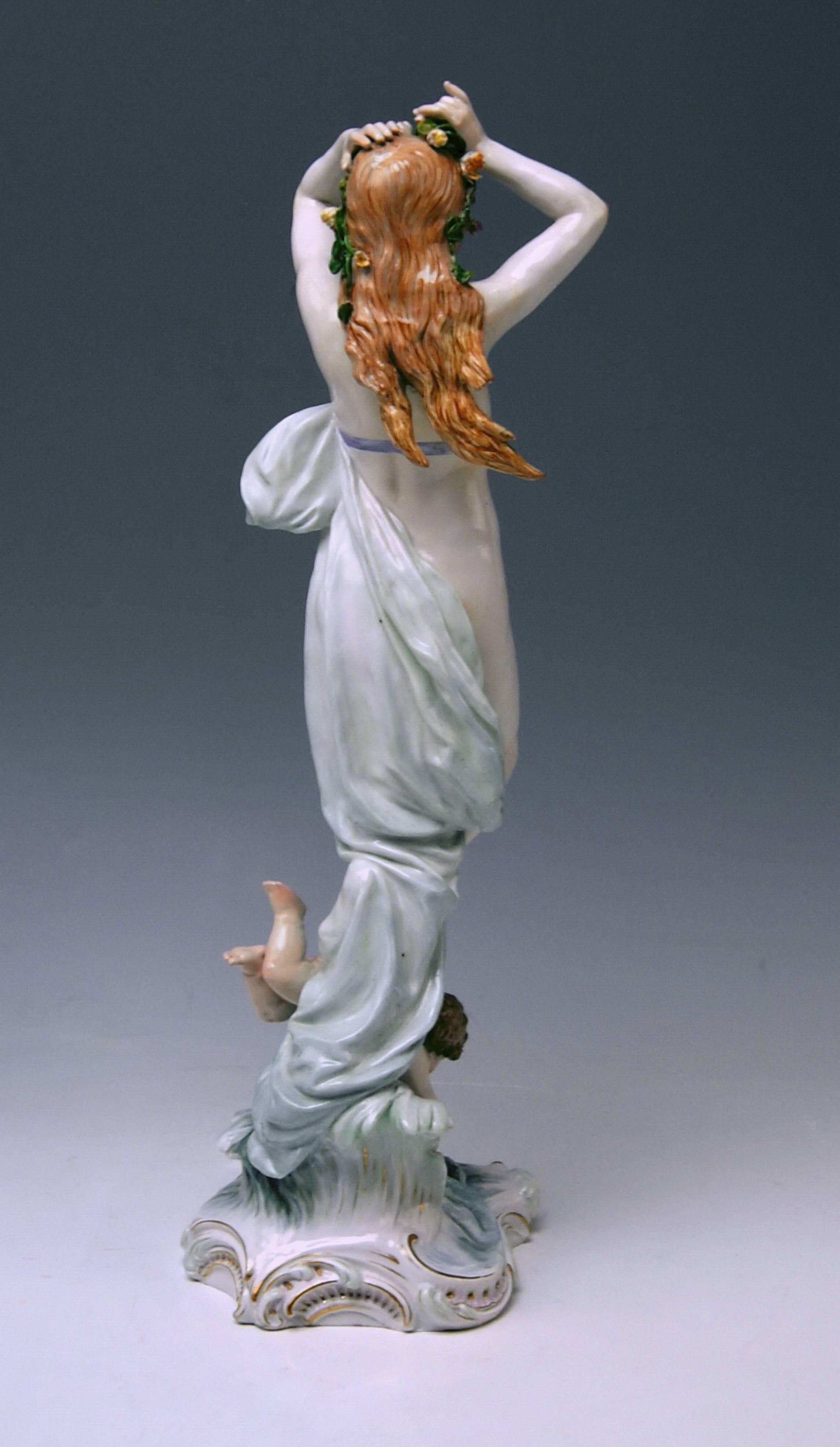 Art Nouveau Meissen Birth of Venus Offermann Friedrich Figurine Model R 124  made 1900-1905
