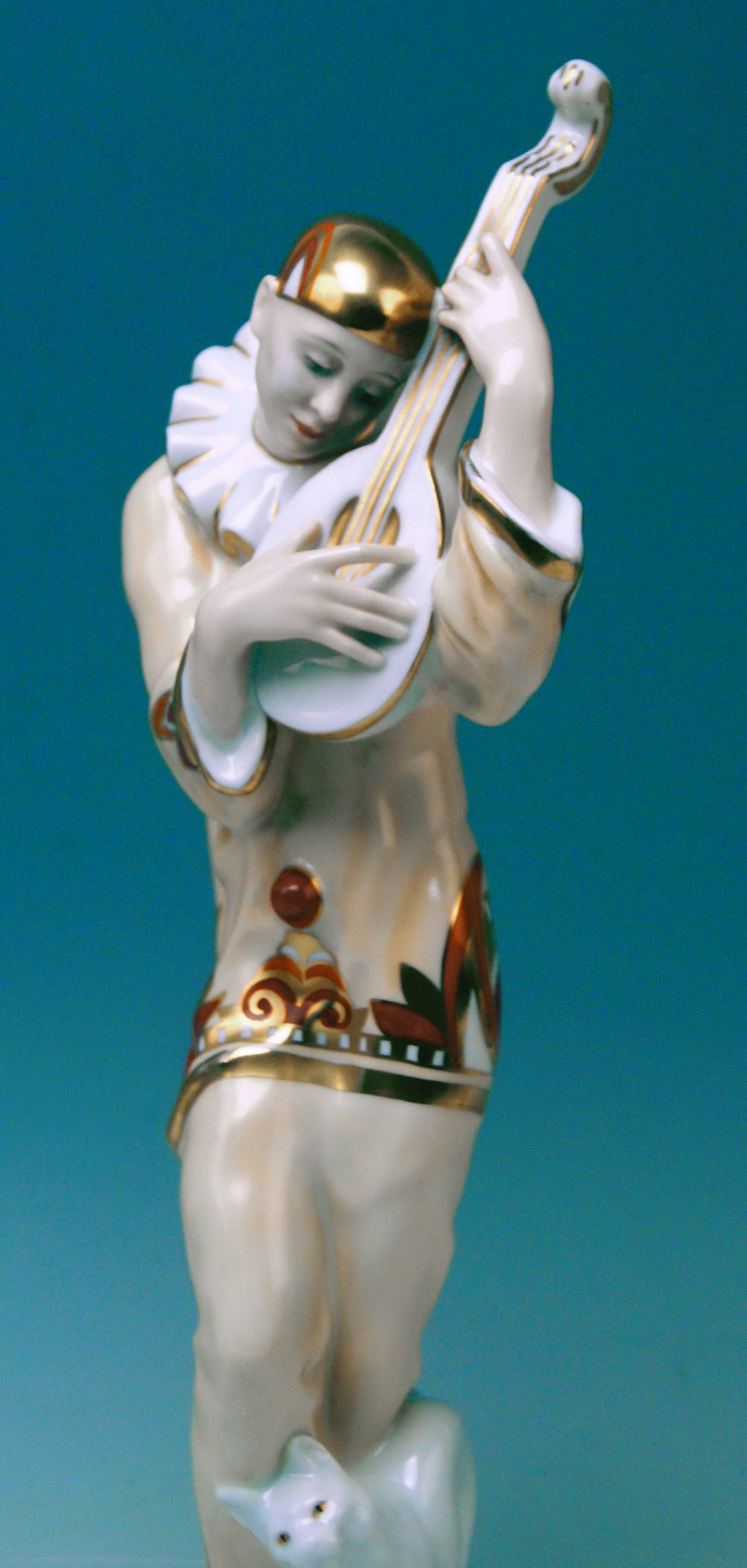 Mid-20th Century Rosenthal Germany Ash Wednesday Pierrot by Max Valentin Made, 1931