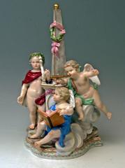 Meissen Allegory of Music Michel V. Acier Model N 11 made circa 1870