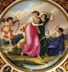 Plate Imperial Viennese Porcelain 1802 Amor Cherub Nymphs Angelika Kauffmann