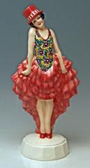 Goldscheider Vienna Lady Dancer Top-Hat Topper Josef Lorenzl made circa 1925
