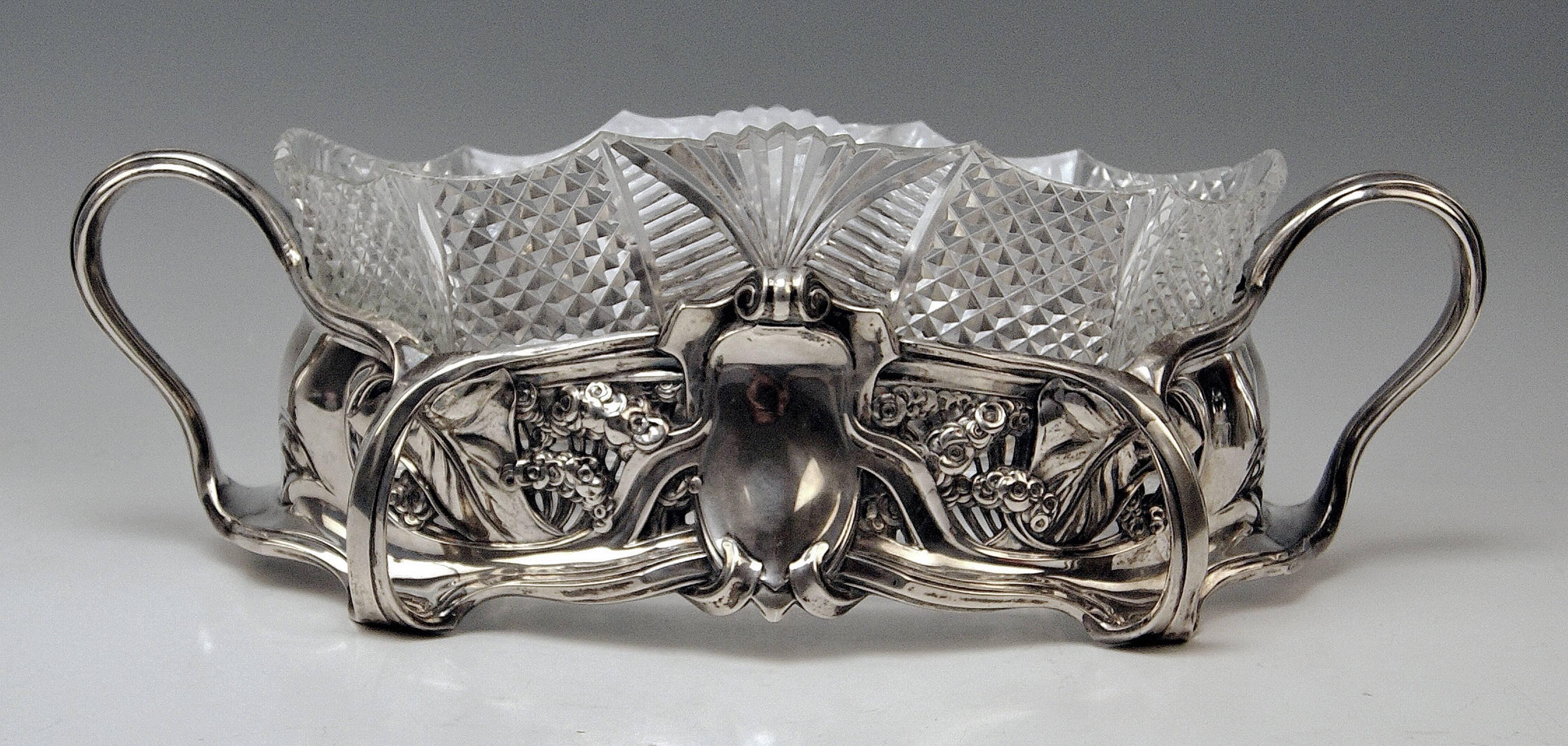 Flower Bowl Silver 800 Art Nouveau Jardinière Lange and Gunther Germany 1900 3