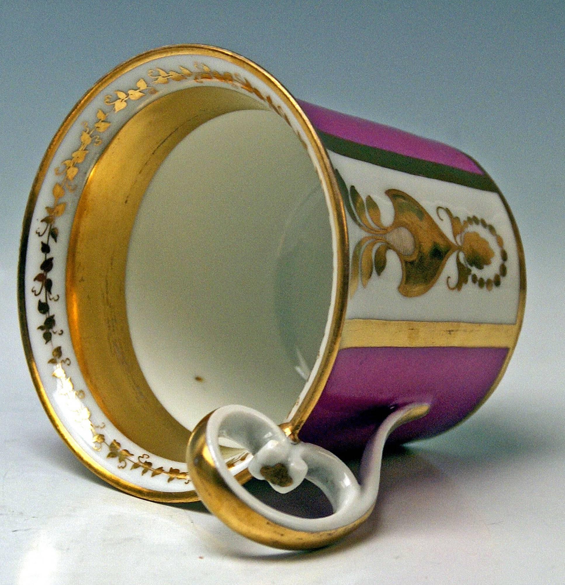 Early 19th Century Vienna Imperial Porcelain Cup Saucer Saint Stephen's Cathedral Austria, 1821