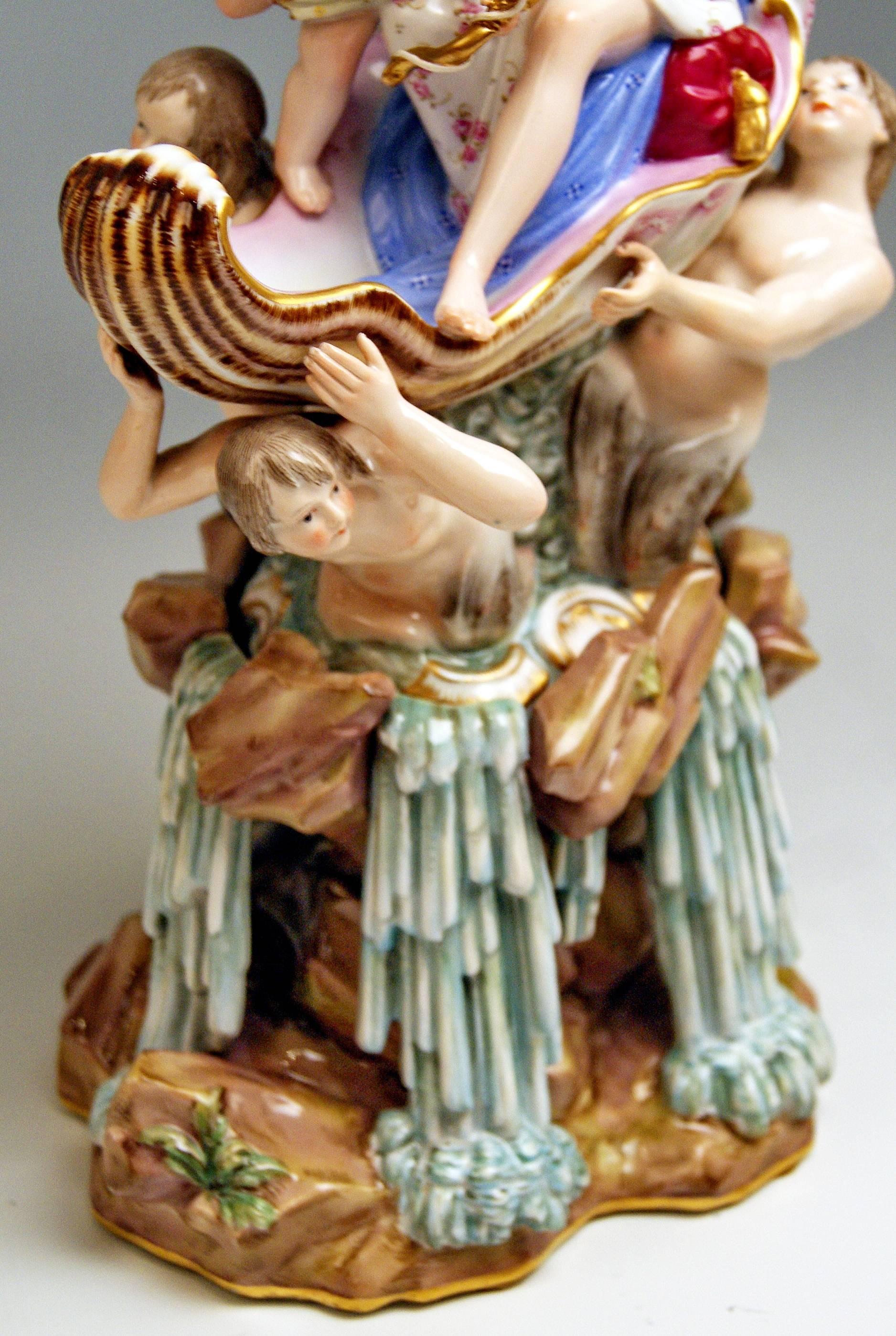 Porcelain Meissen Triumph of Venus Model 127 Kaendler Kändler Johann Joachim made c. 1860