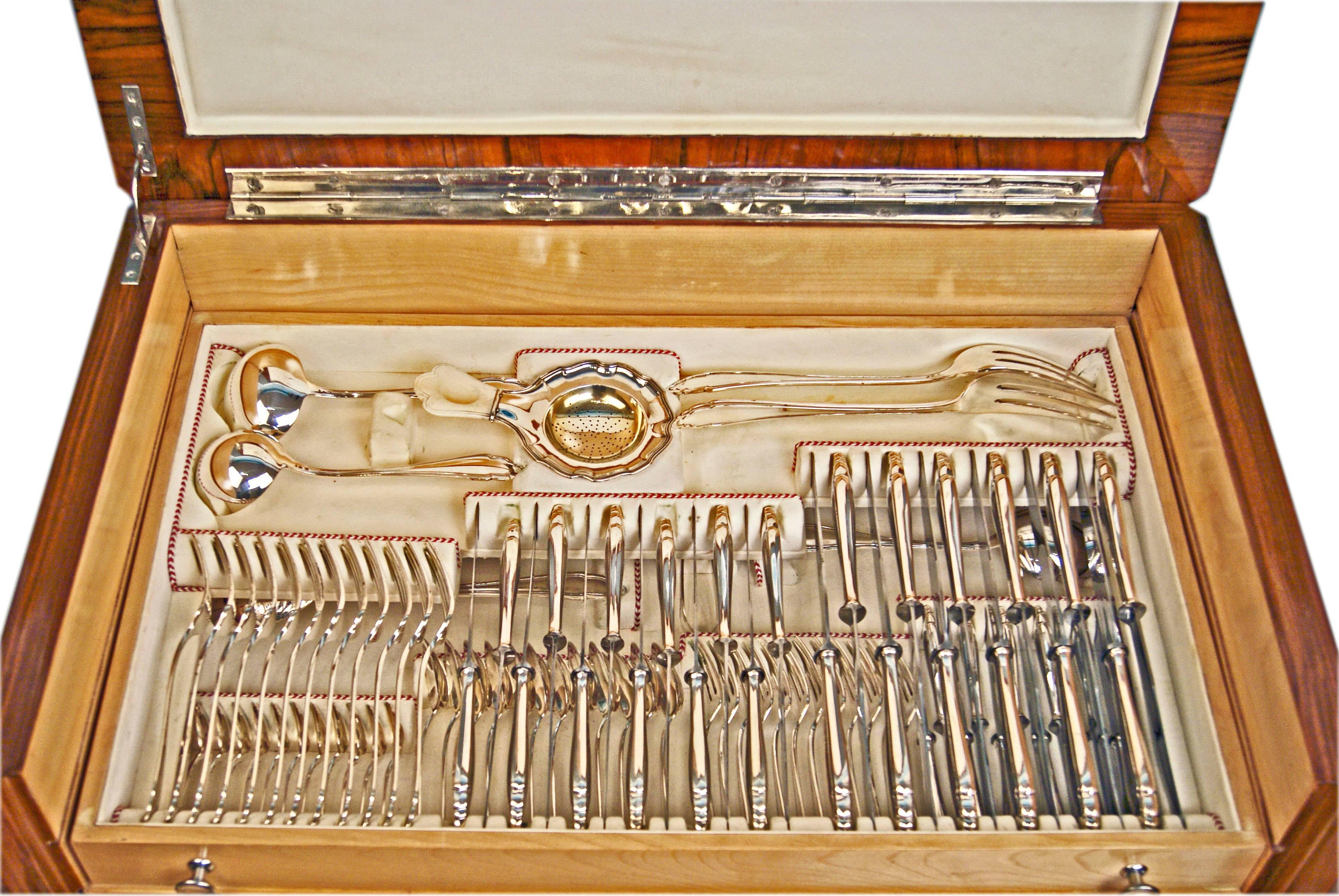 Other Silver 800 Cutlery Set Klinkosch Austria 191 Pieces Form 184  12 Persons 1890