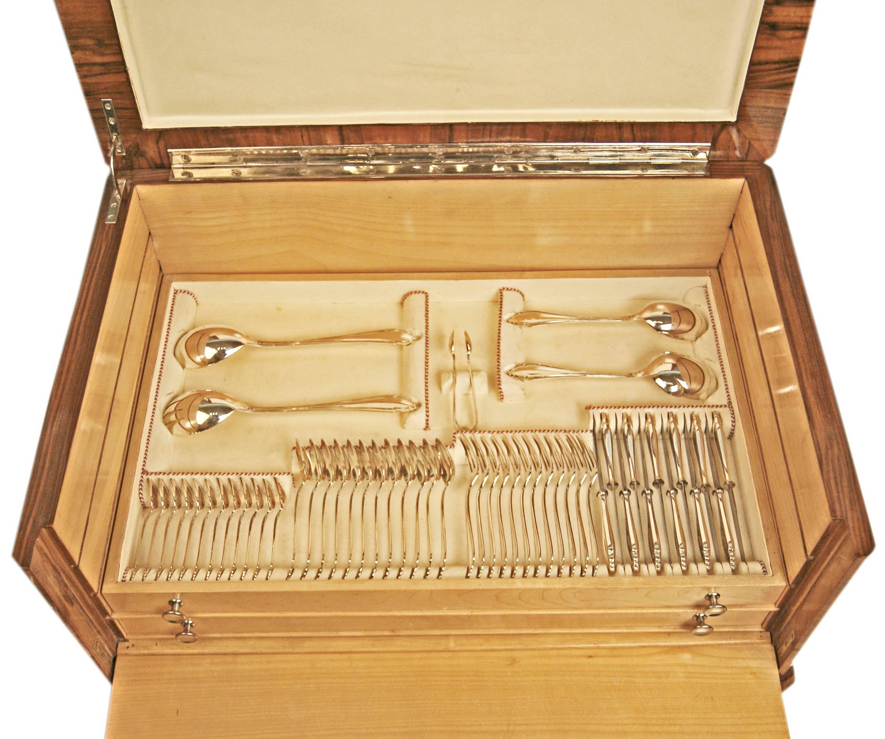 Austrian Silver 800 Cutlery Set Klinkosch Austria 191 Pieces Form 184  12 Persons 1890