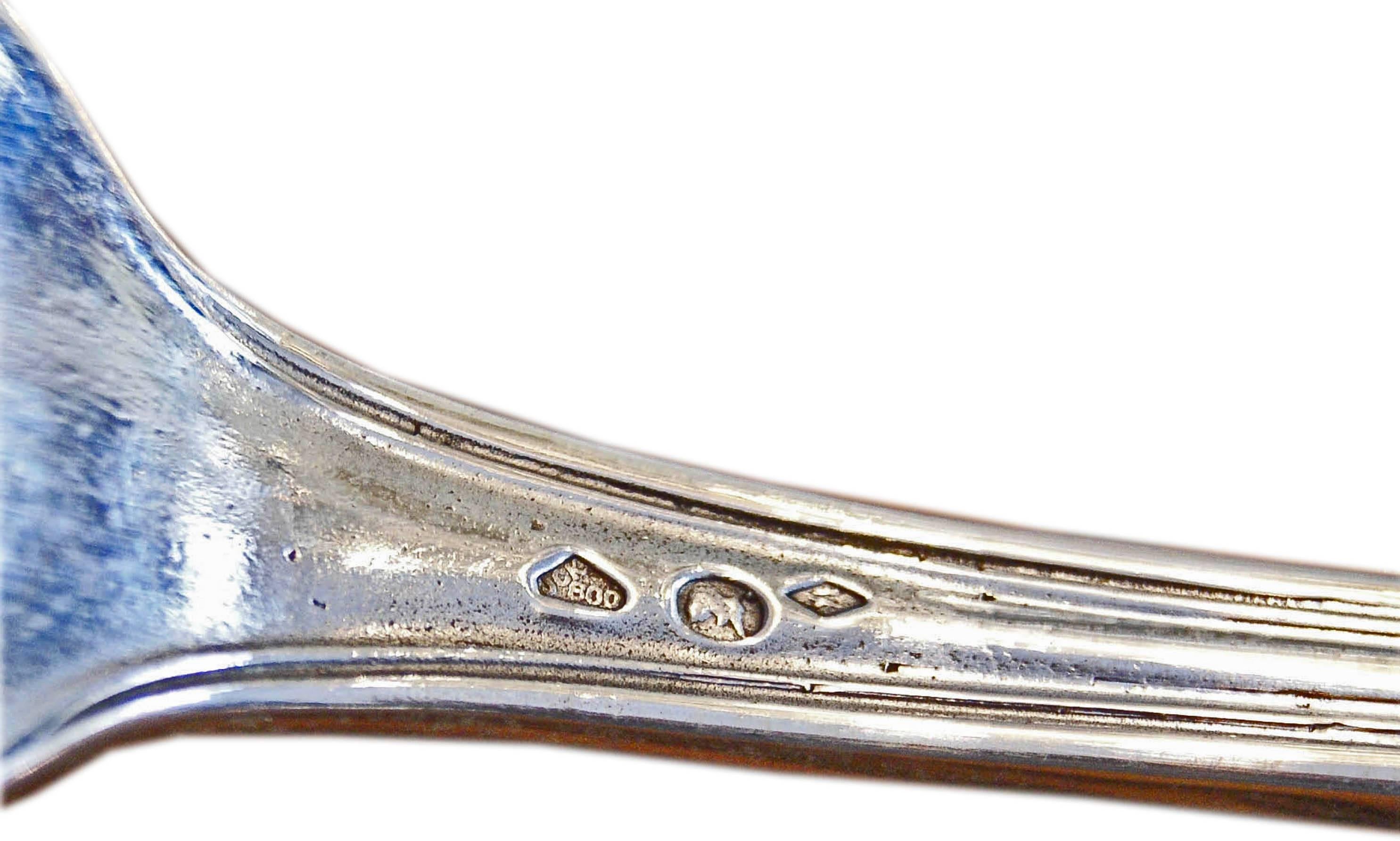Silver 800 Cutlery Set Klinkosch Austria 191 Pieces Form 184  12 Persons 1890 4