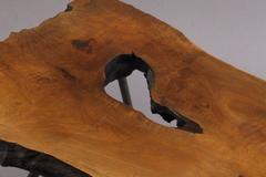 Large 1950s Tree Trunk Table Modernist Carl Auböck, Vienna, 1950