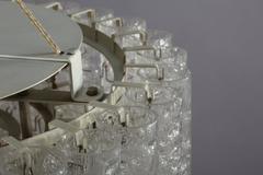 Rundes rundes Eisglas-Deckenleuchter, Doria Lichtenwerken, 1970