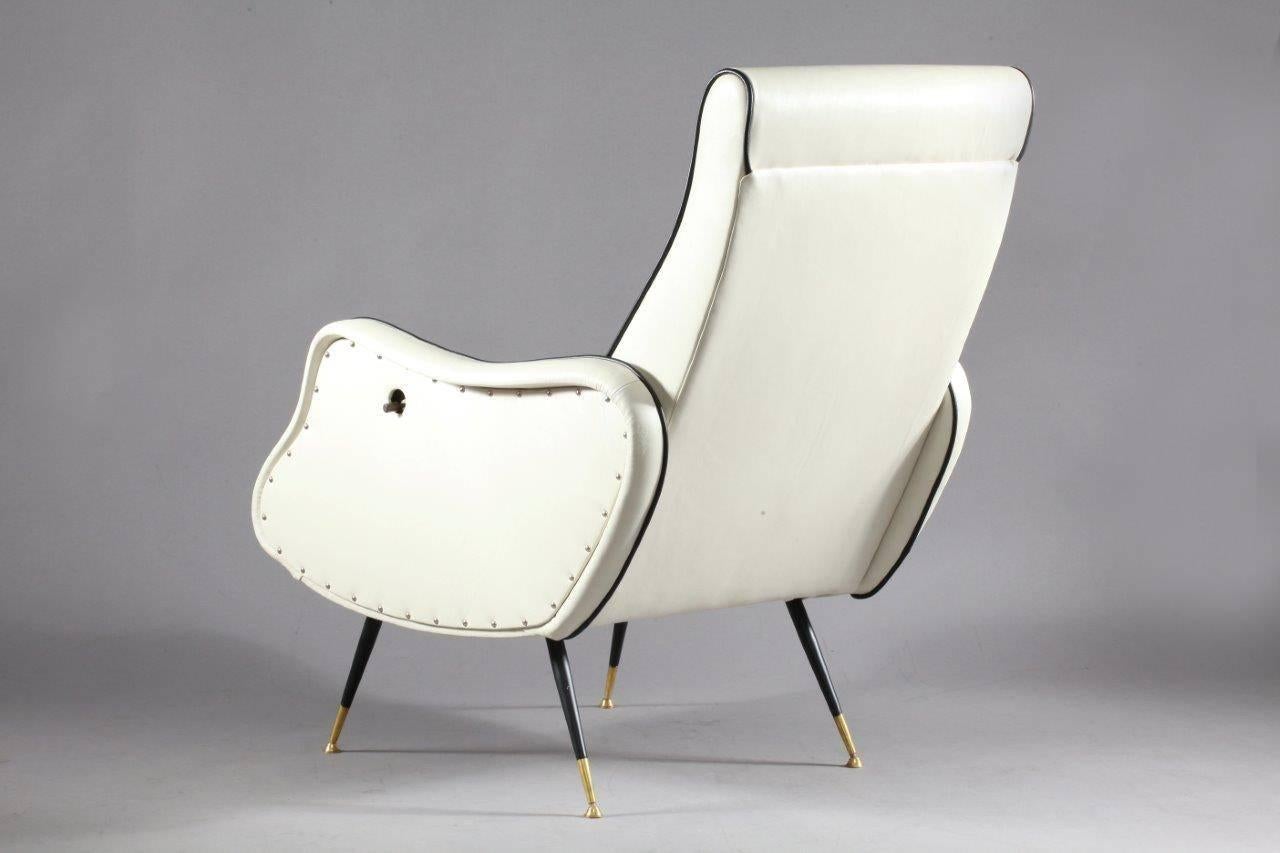 Mid-Century Modern Adjustable Lady Chair Attributed to Marco Zanuso, Italy, 1950