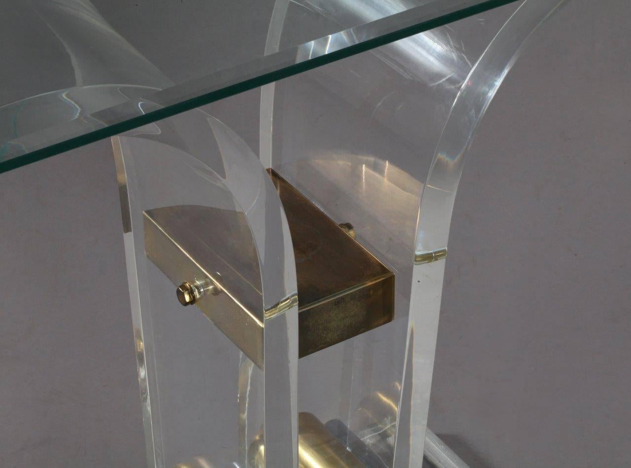 Space Age Elegant Lucite Console Table, France, 1970