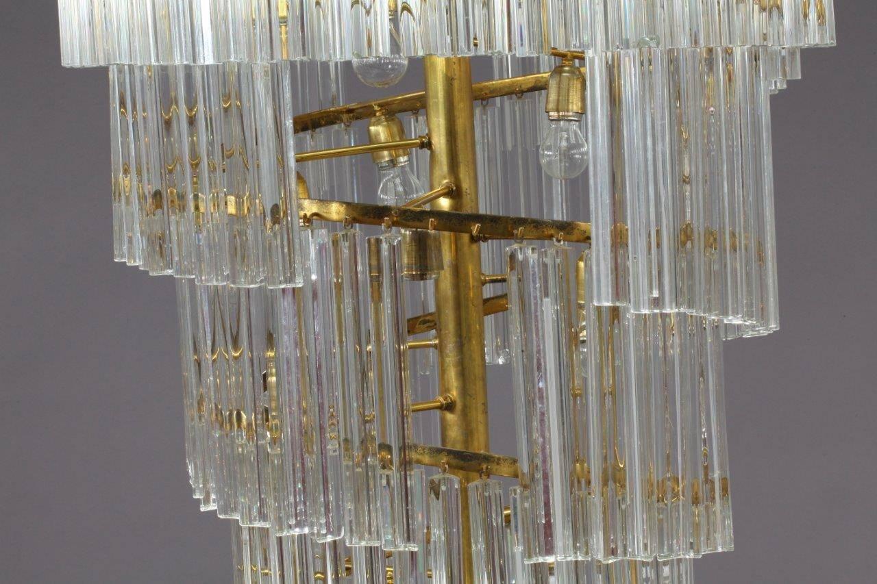 Monumental Mid-Century Modern Italian Spiral Chandelier by Venini In Excellent Condition In Vienna, Vienna