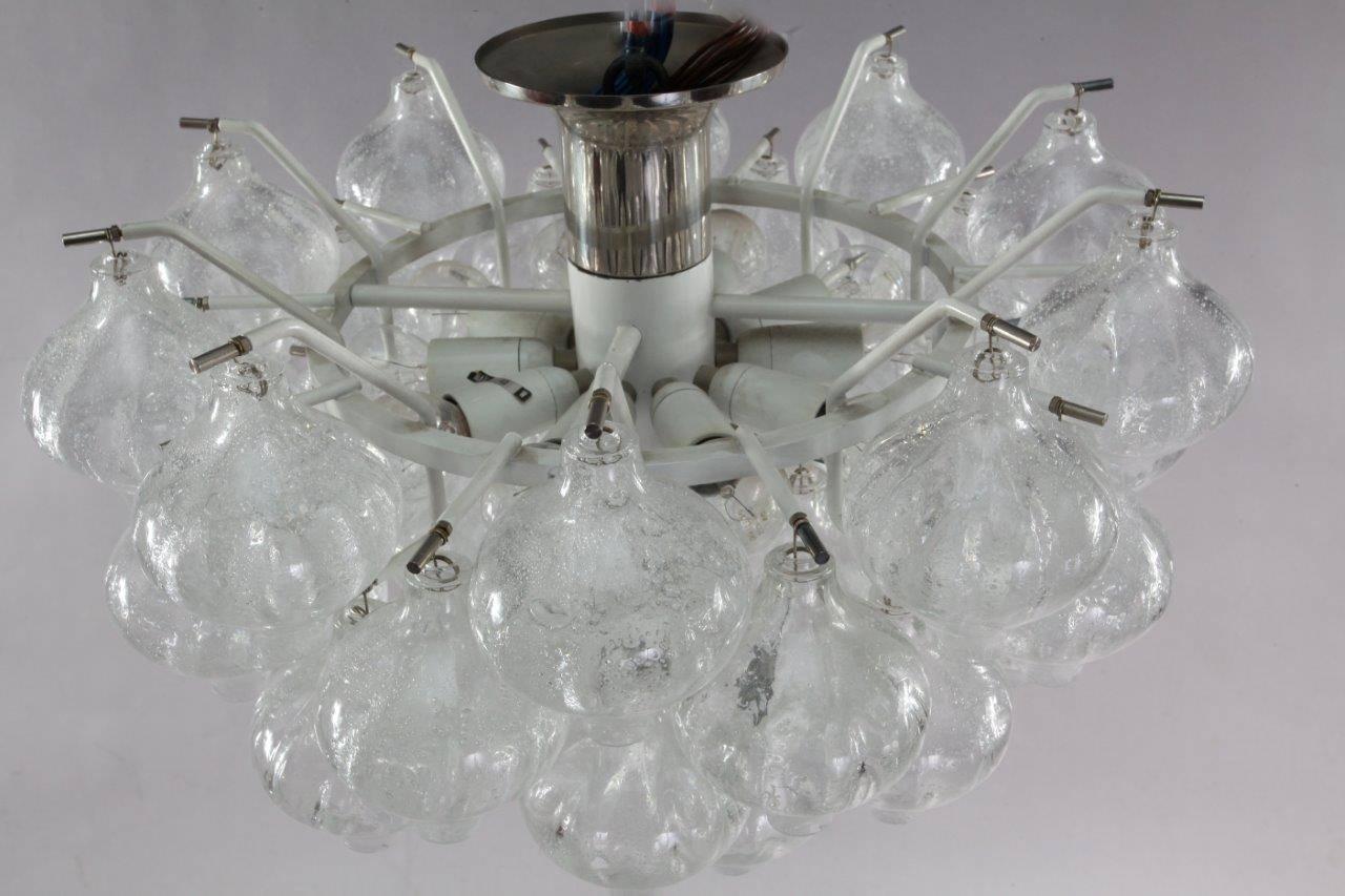 Austrian Crystal Glass Chandelier Tulipan Designed J.T. Kalmar, Austria