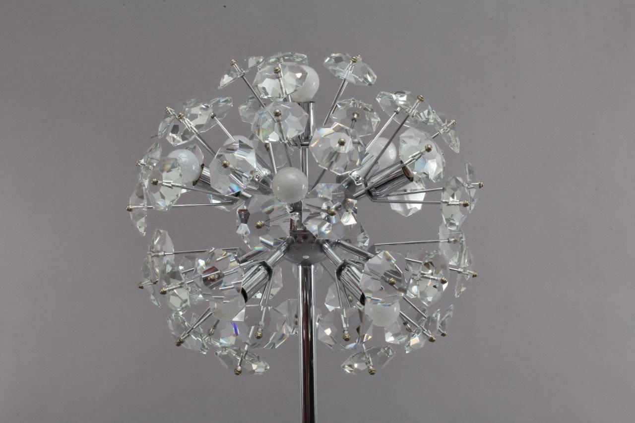 Charming Space Age Floor Lamp Snowflake by Kinkeldey In Excellent Condition In Vienna, Vienna