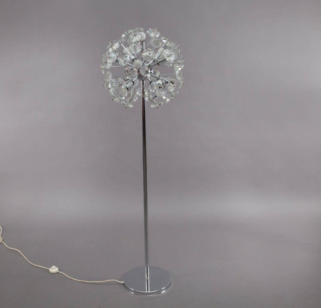 Late 20th Century Charming Space Age Floor Lamp Snowflake by Kinkeldey