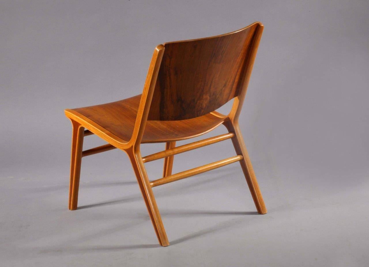 20th Century Three AX Chairs and Table  by Peter Hvidt and Orla Mølgaard Nielsen