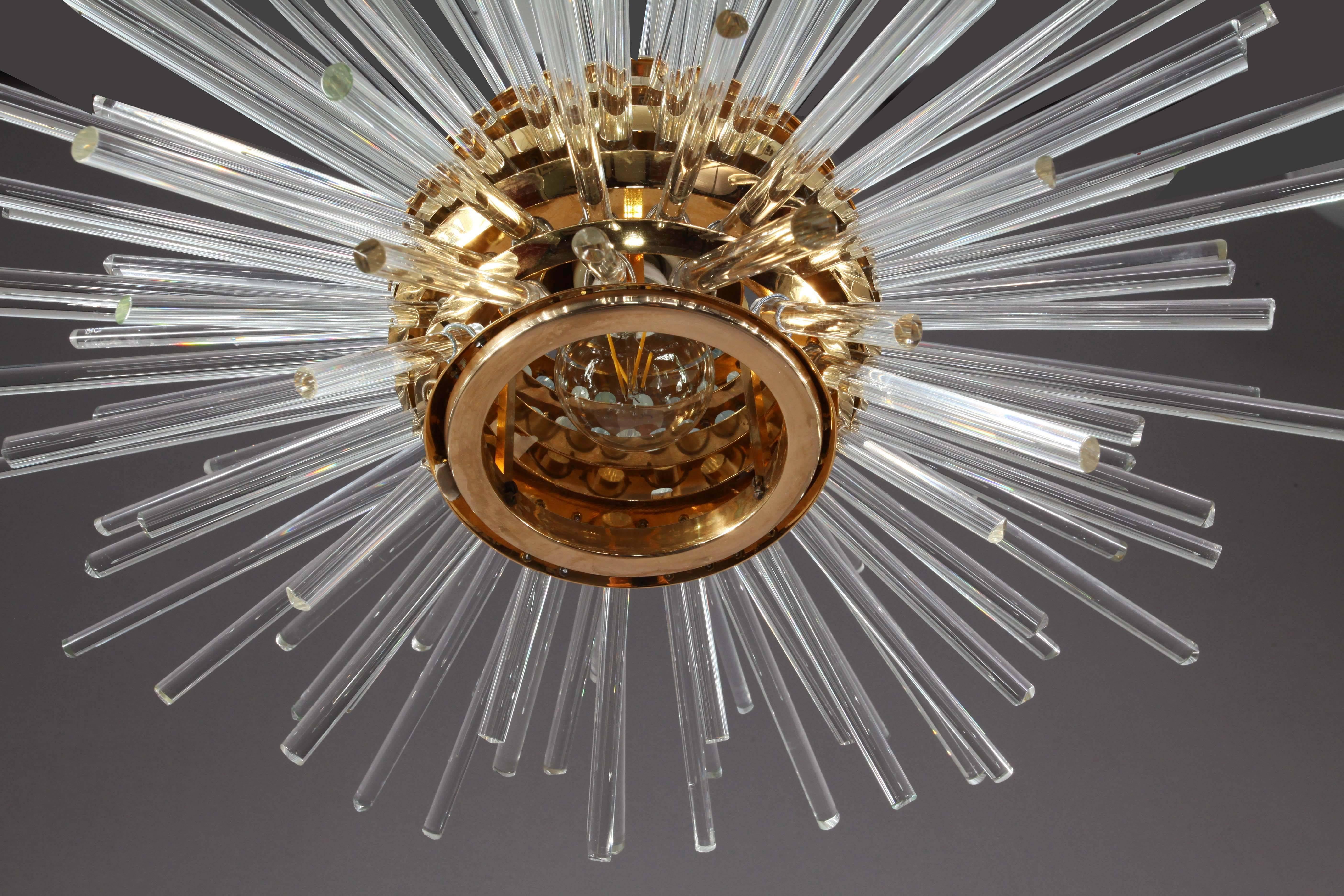 Austrian Gold-Plated 'Miracle' Chandelier by Bakalowits, Austria, Vienna, 1960s