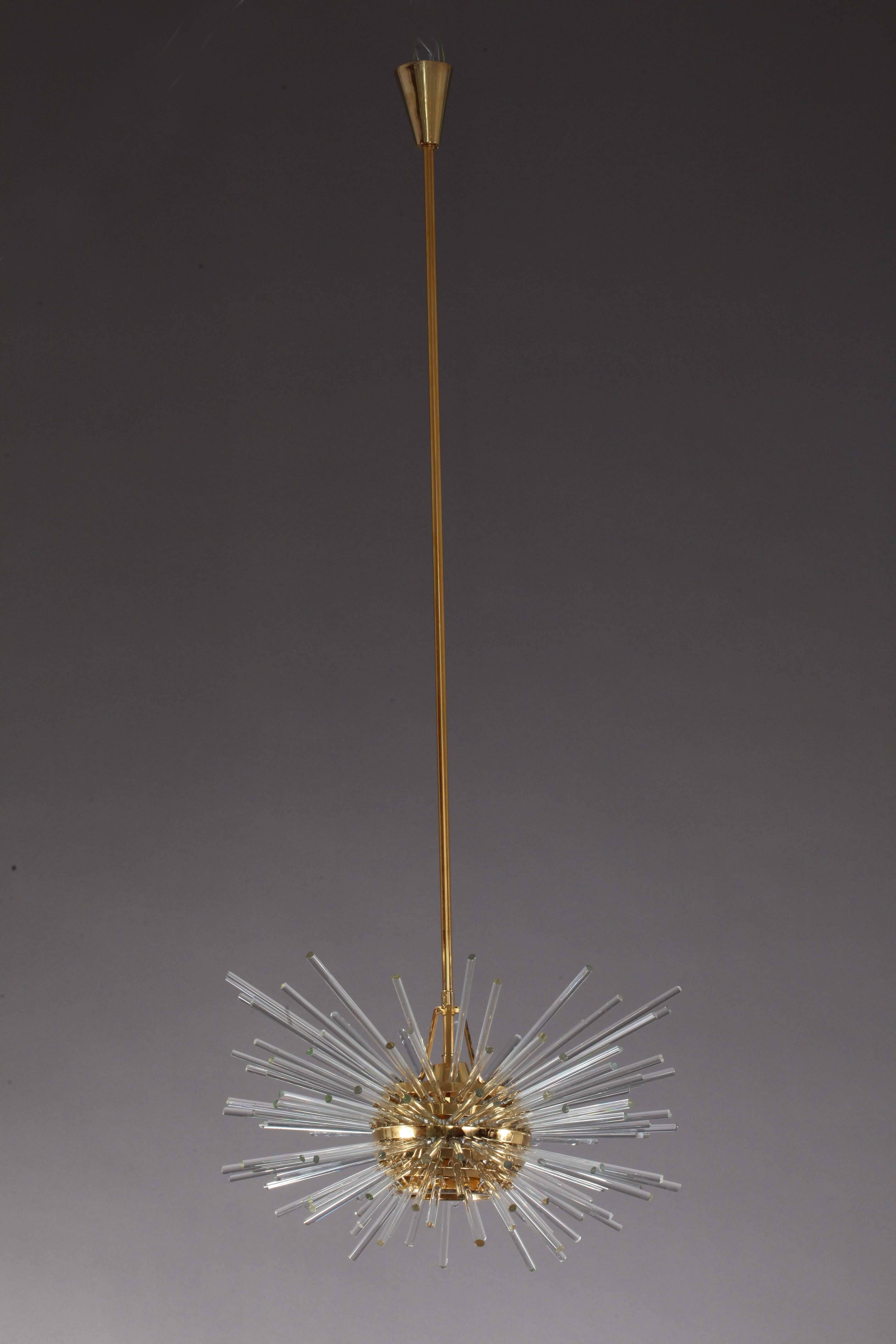 Mid-20th Century Gold-Plated 'Miracle' Chandelier by Bakalowits, Austria, Vienna, 1960s