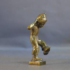 Art Nouveau wax sign of bronze, Dutch boy, signed Berk. 1900 - 1920