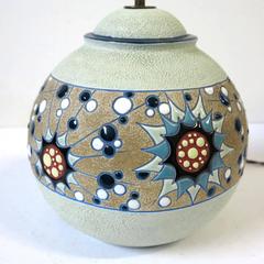 Ceramic Art Nouveau Table Lamp by Amphora, 1920 - 1930