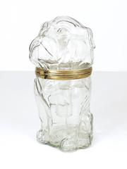 Extraordinary Bulldog Cordial Bar Set, Glass, 1920s, Czechoslovakia