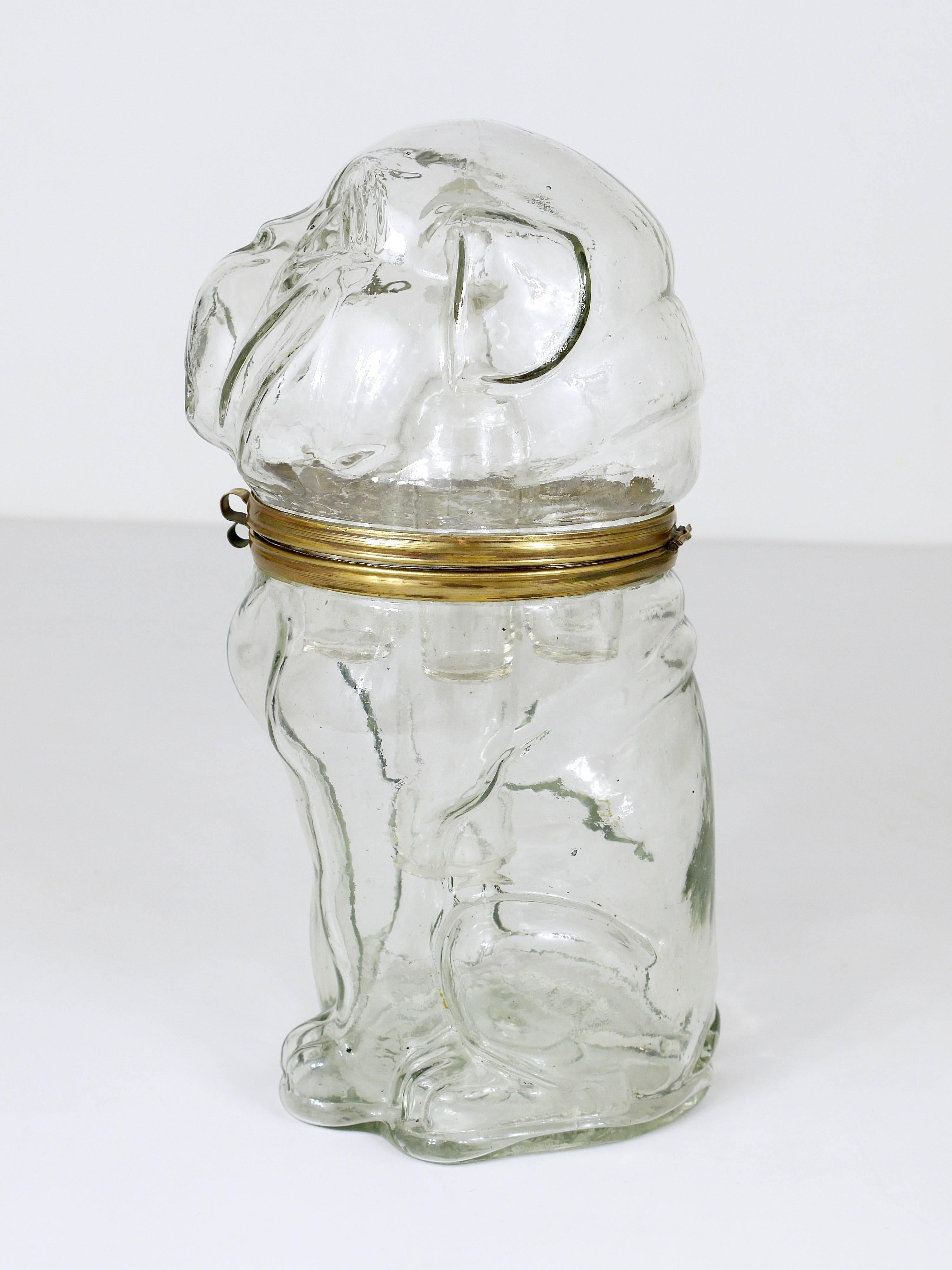 Extraordinary Bulldog Cordial Bar Set, Glass, 1920s, Czechoslovakia 2
