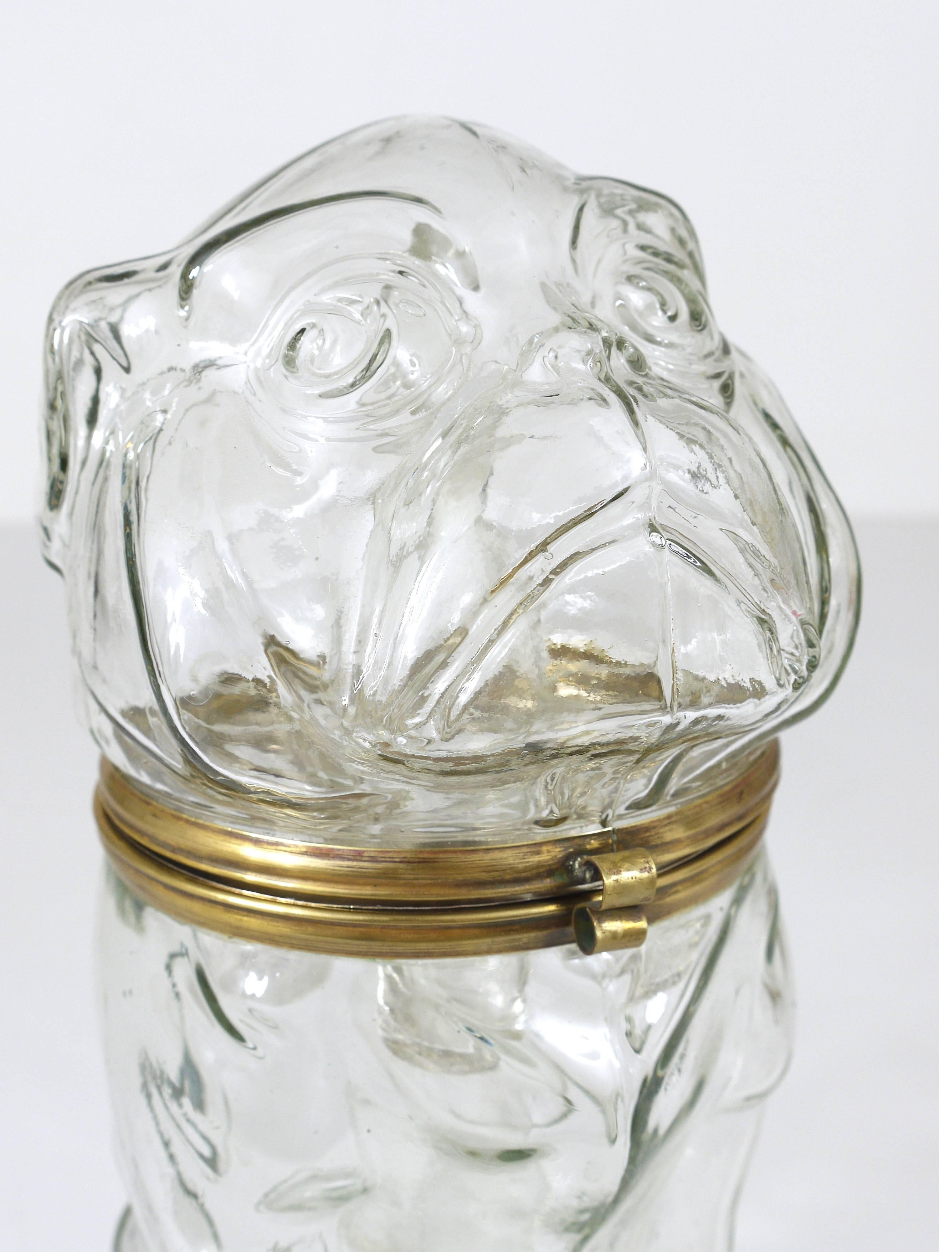 Extraordinary Bulldog Cordial Bar Set, Glass, 1920s, Czechoslovakia 4