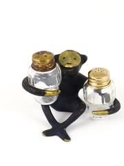 Walter Bosse Monkey Salt and Pepper Shaker Set, Hertha Baller, Austria, 1950s