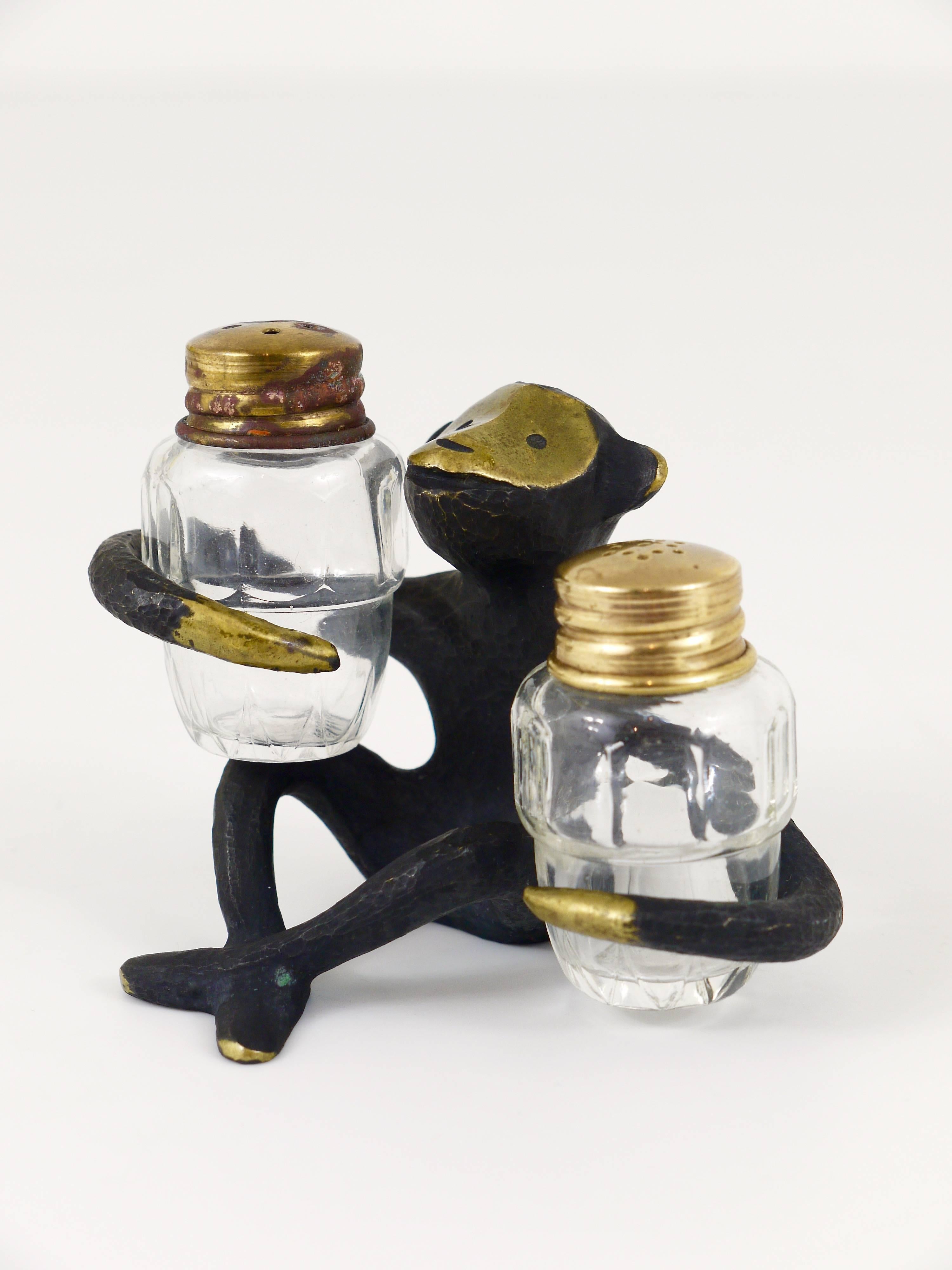 20th Century Walter Bosse Monkey Salt and Pepper Shaker Set, Hertha Baller, Austria, 1950s