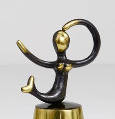 Walter Bosse Mermaid Brass Dinner Bell by Hertha Baller, Austria, 1950s