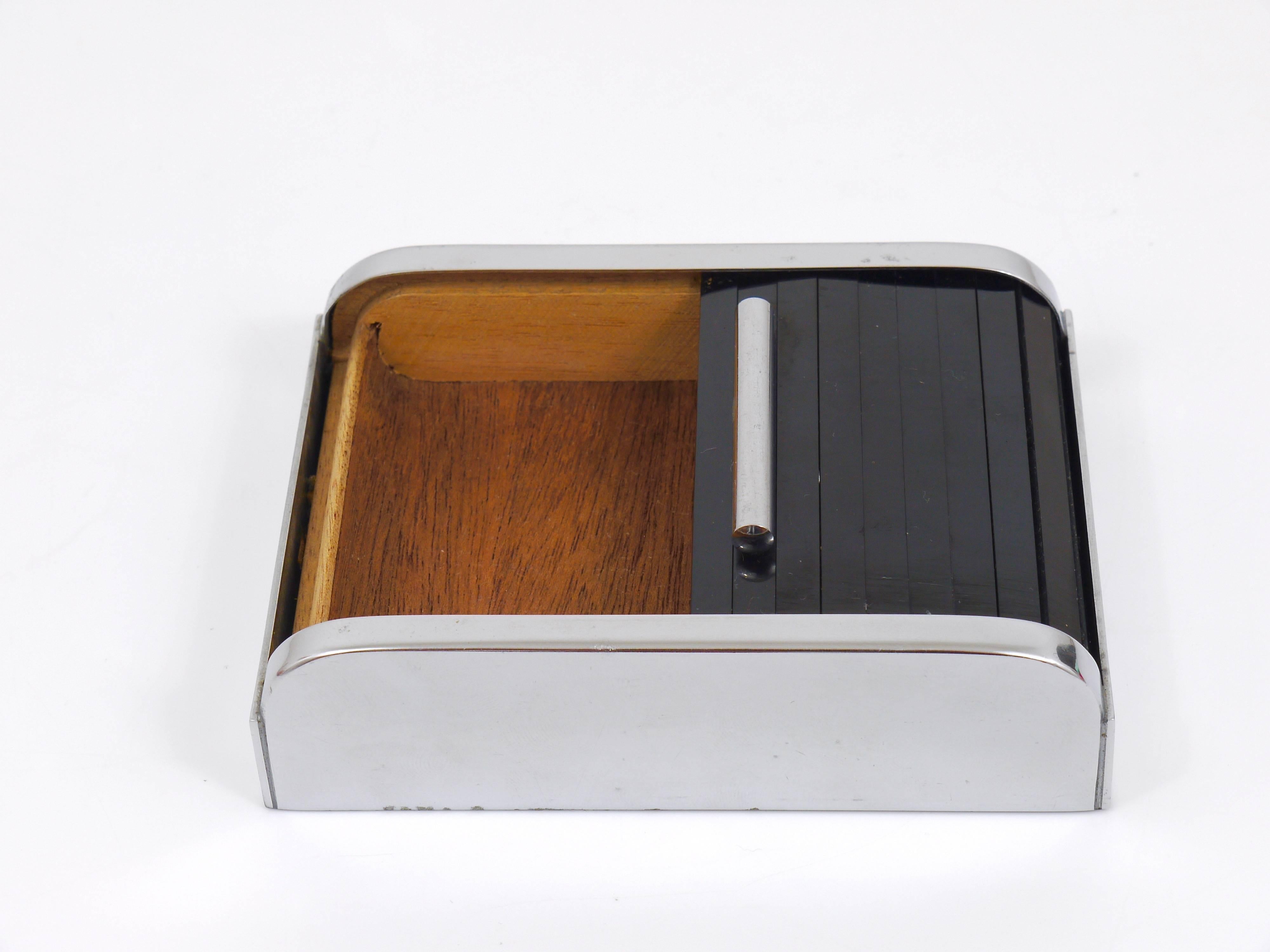 Carl Auböck Storage Box with Roll Top, Austria, 1930s In Excellent Condition In Vienna, AT