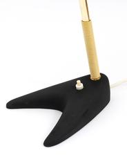 J.T. Kalmar Red Brass Midcentury Table Lamp, Model Style, Vienna, Austria, 1950s