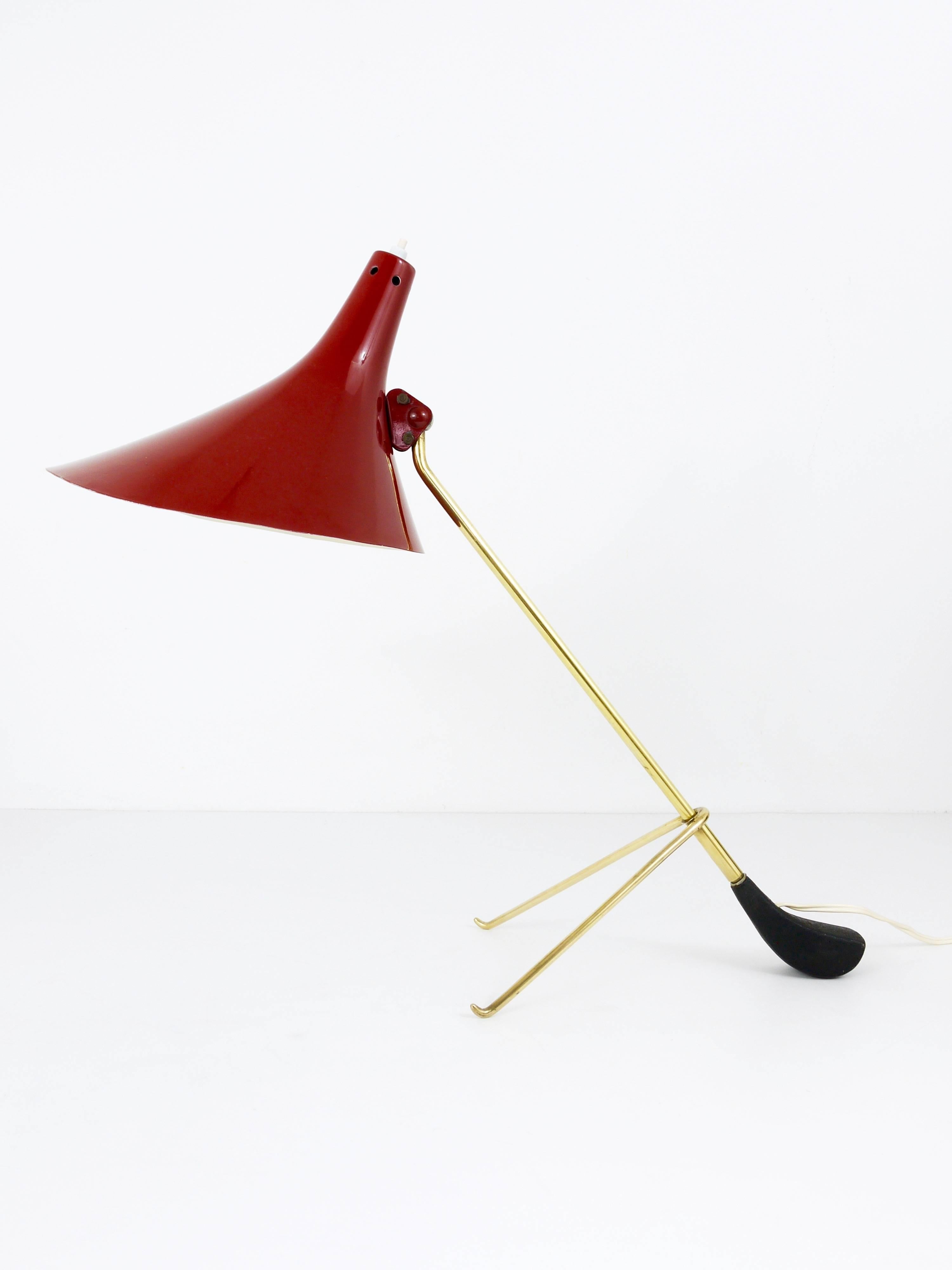 Mid-Century Modern Adjustable Modernist Table Lamp Golf by Rupert Nikoll, Austria, 1950s