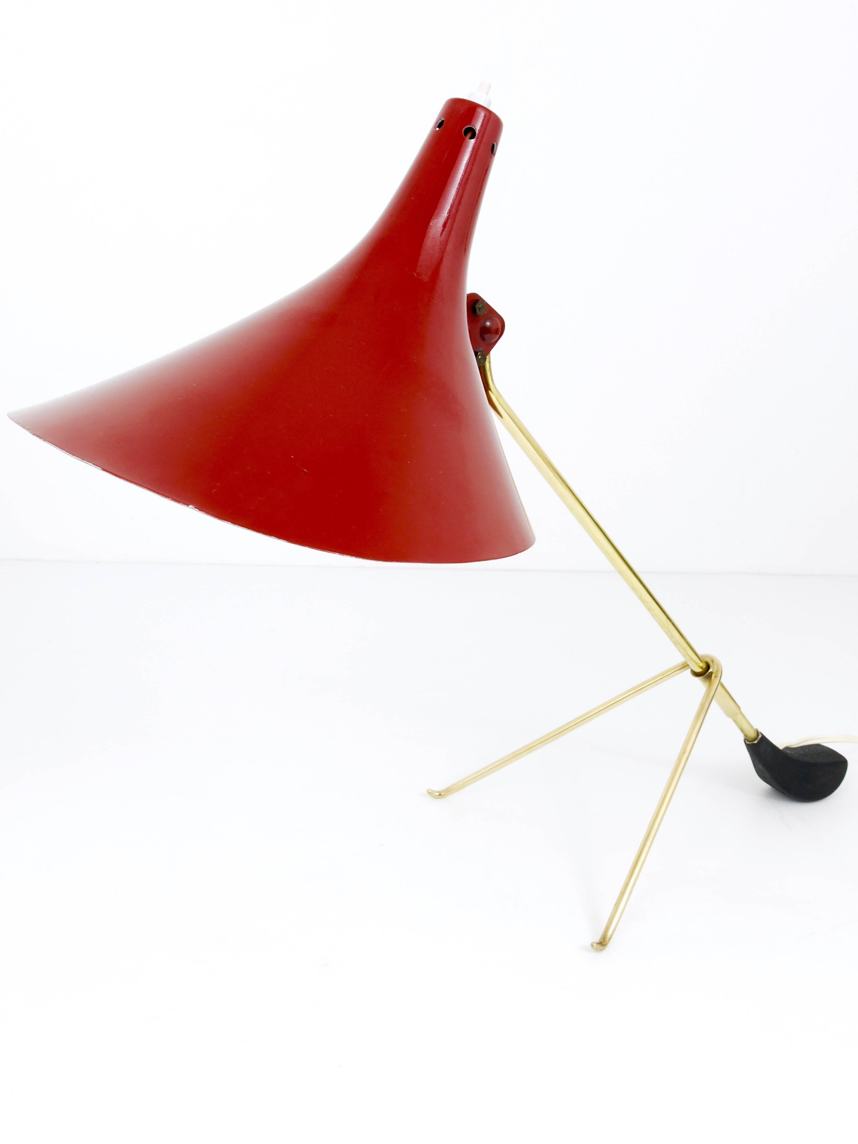 20th Century Adjustable Modernist Table Lamp Golf by Rupert Nikoll, Austria, 1950s
