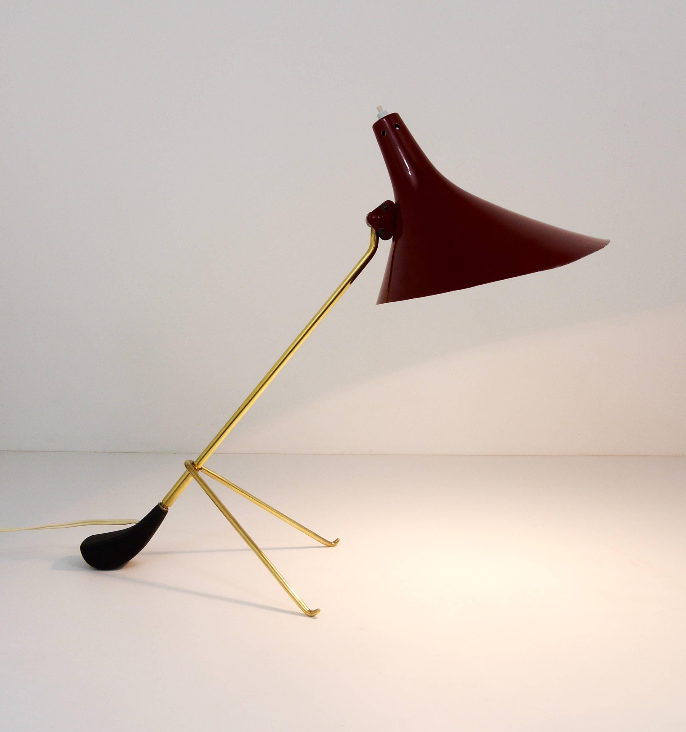 Adjustable Modernist Table Lamp Golf by Rupert Nikoll, Austria, 1950s 3