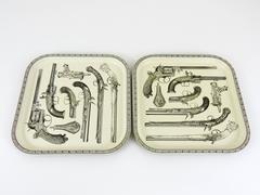 Piero Fornasetti Beautiful Pistol & Gun Serving Bar Tray, 1960s