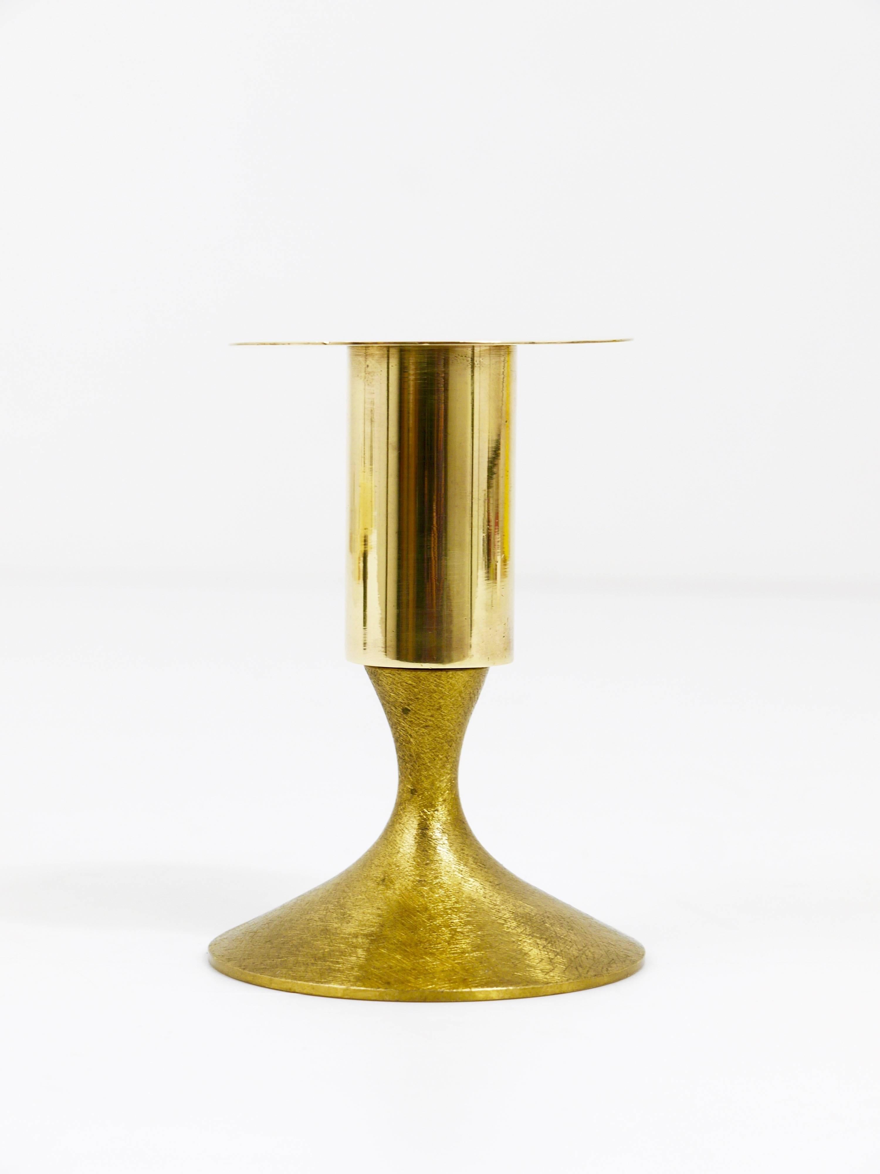 Austrian Carl Auböck Modernist Brass Candlestick, Austria, 1950s