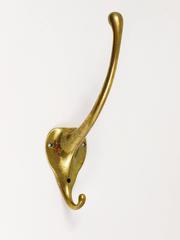 Adolf Loos Art Nouveau Brass Wall Hook, Werkstätte Hagenauer, Austria, 1910