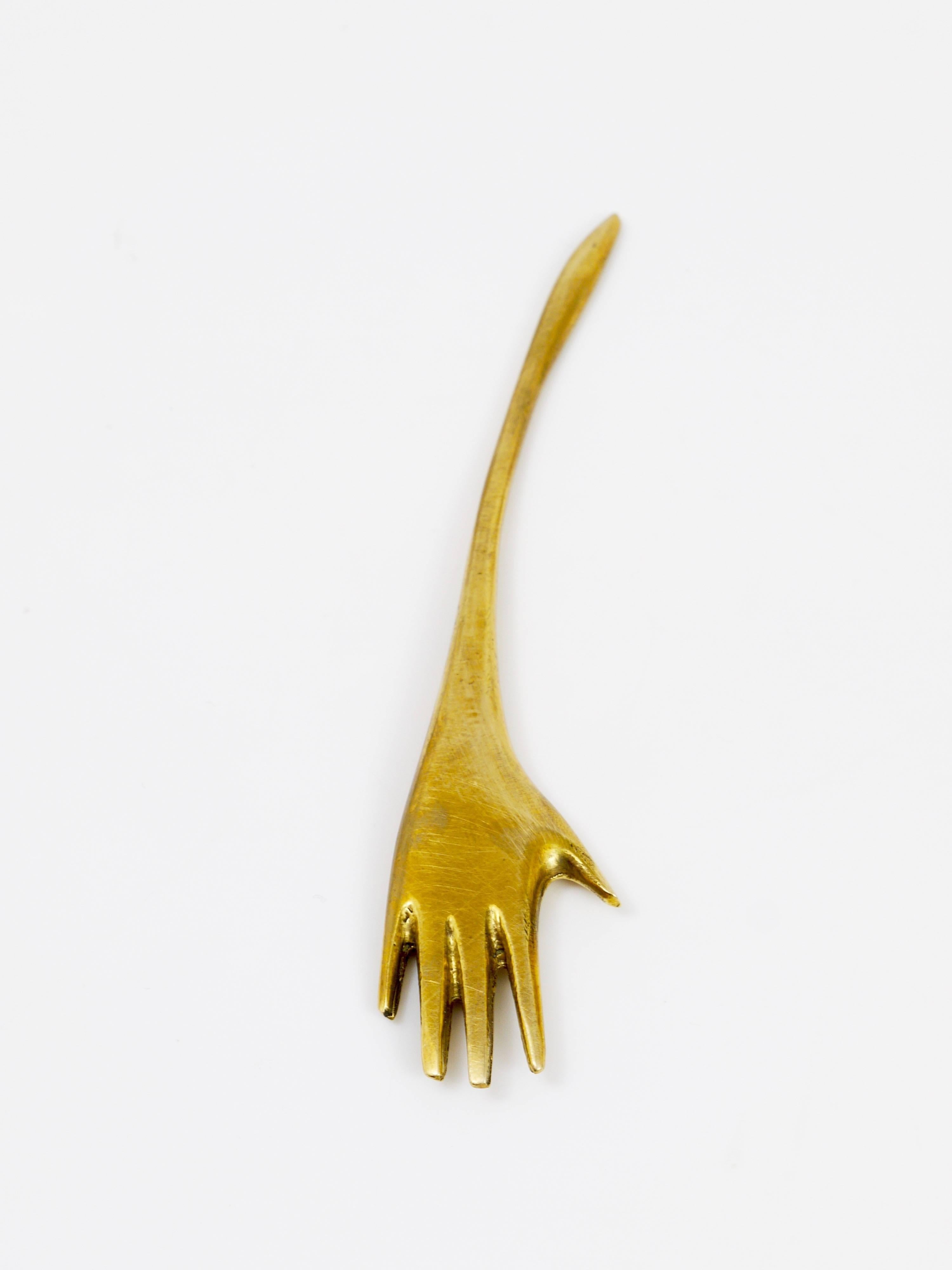 Mid-Century Modern Carl Auböck Hand Modernist Letter Opener Made of Brass