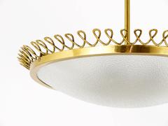 Mid-Century Brass Loop Chandelier in the Style of Josef Frank, Austria, 1950s