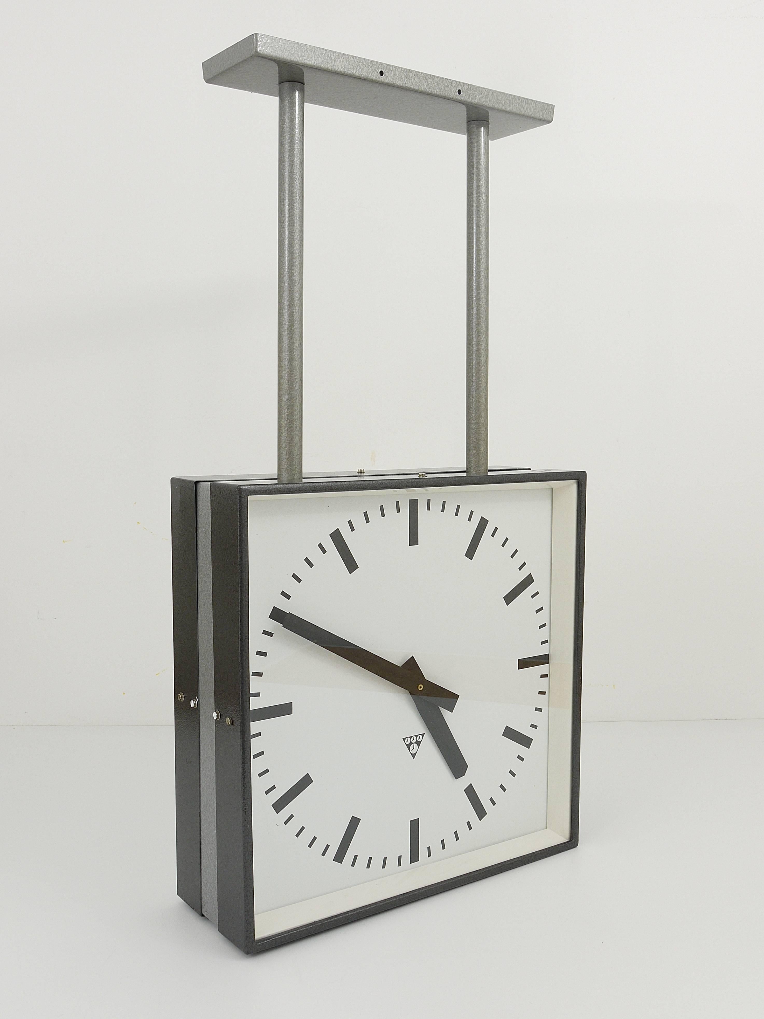 industrial double sided clock