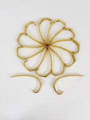 Up to 13 Austrian Modernist Brass Wall Coat Hooks by Hertha Baller, 1950s