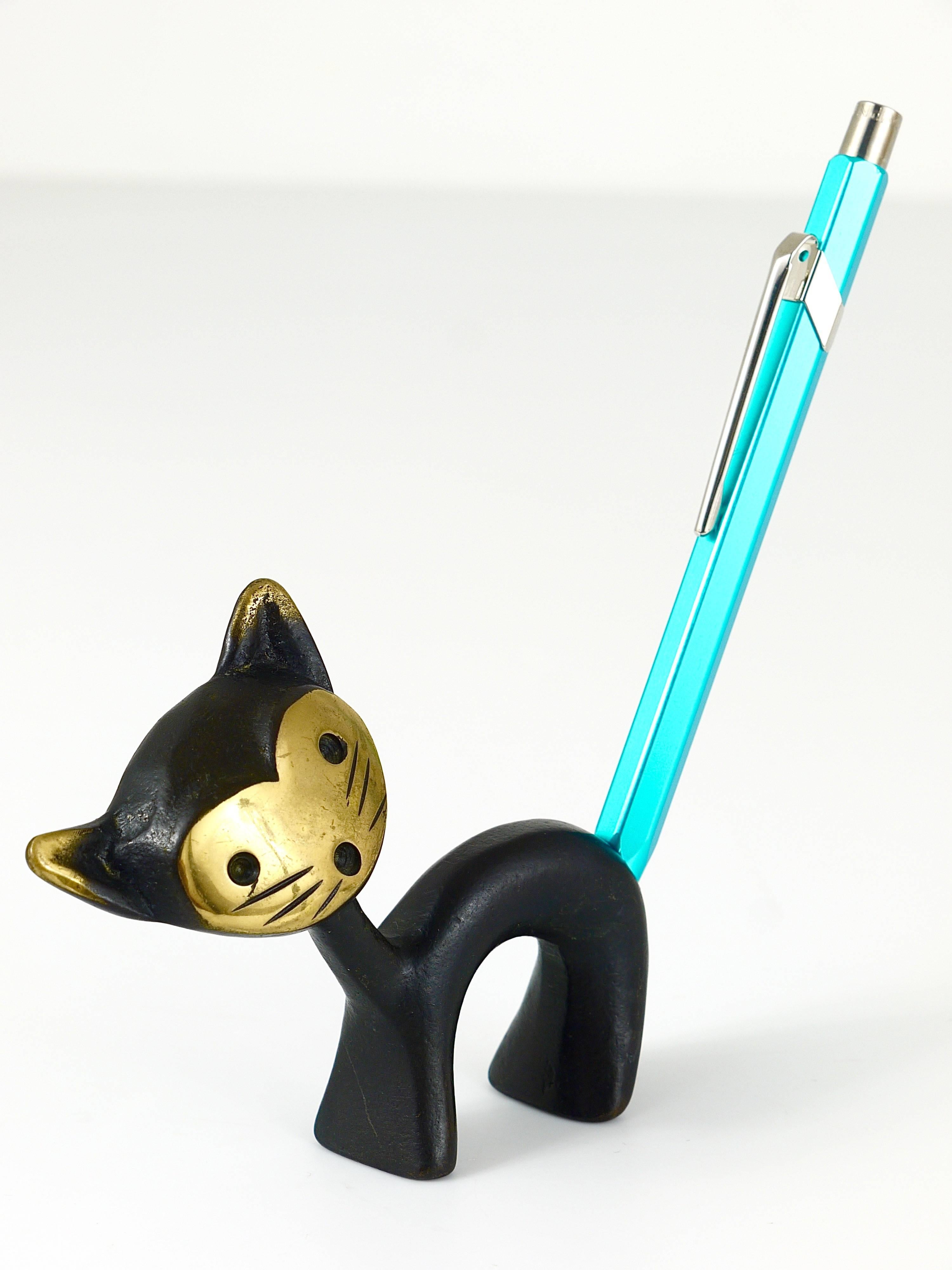 20th Century Walter Bosse Cat Figurine Pen Holder, Hertha Baller, Austria, 1950s