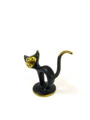 Walter Bosse Brass Cat Figurine, Hertha Baller, Austria, 1950s