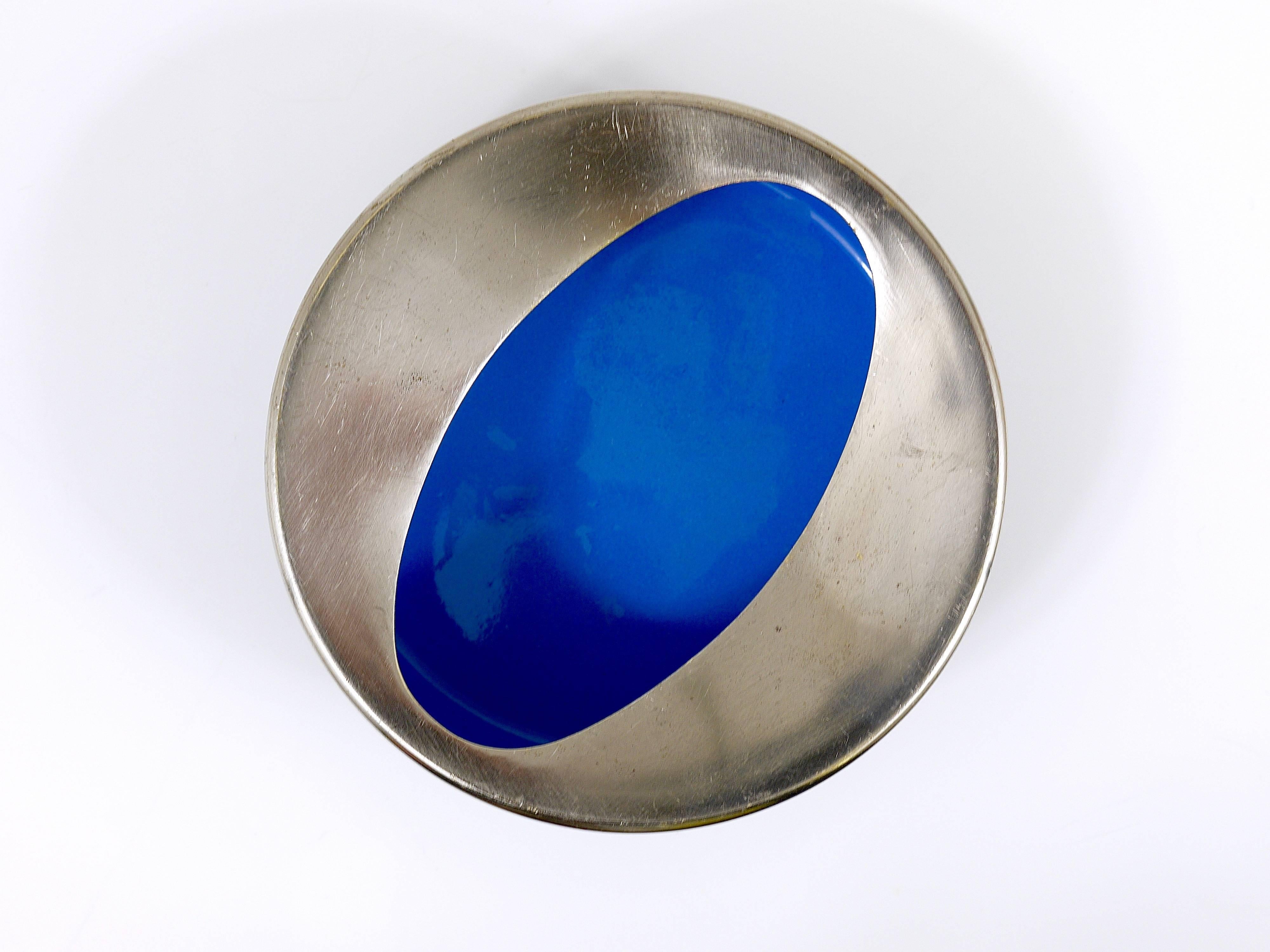 Rare Carl Aubock Enameled Mid-Century Ashtray, Austria, 1960s In Good Condition In Vienna, AT
