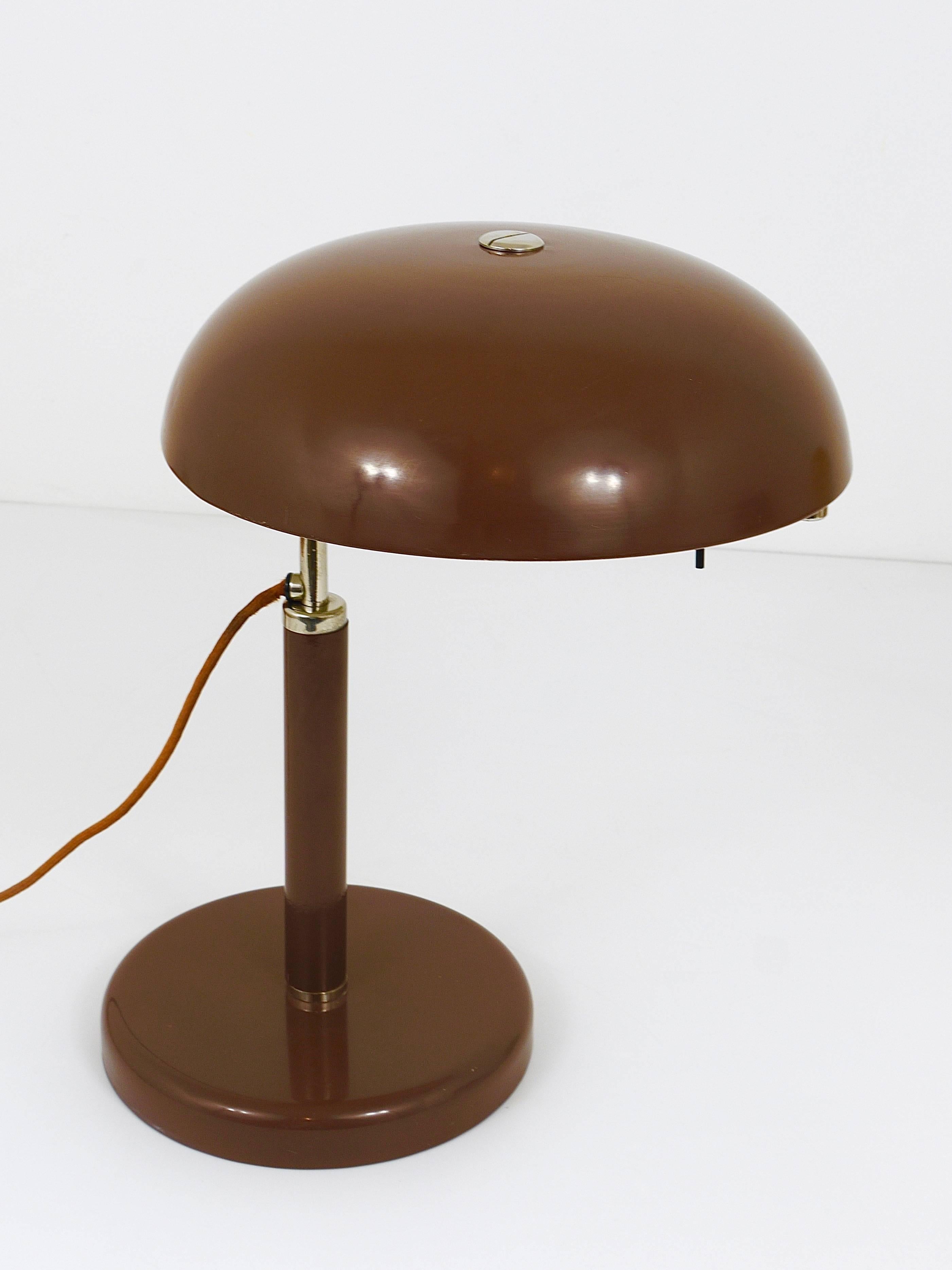Metal Brown BAG Turgi Bauhaus Desk Lamp by Alfred Muller, Switzerland, 1930s